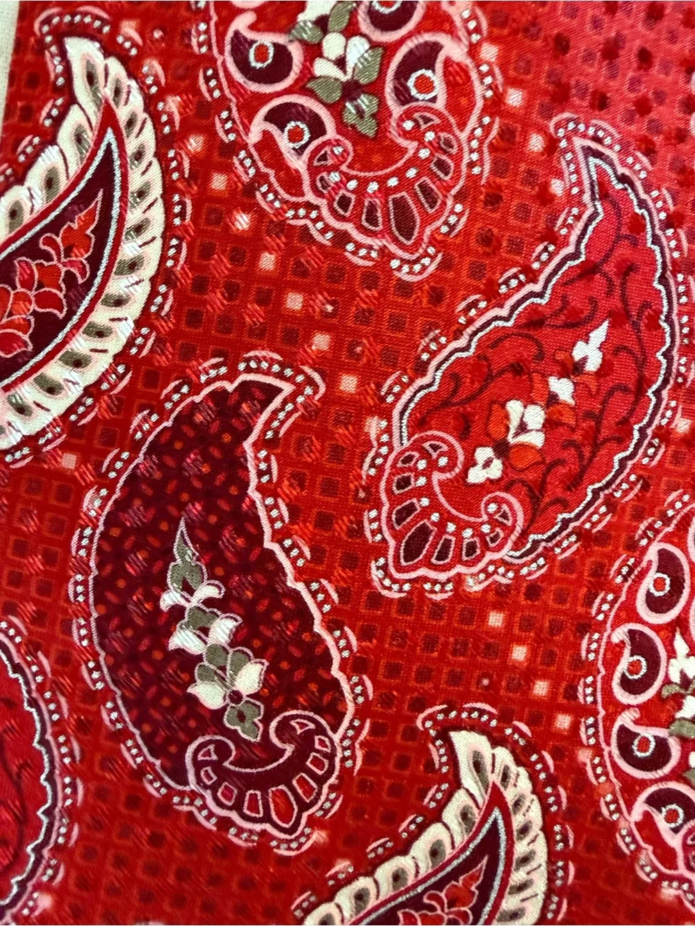 Robert Talbott Nordstrom Red Paisley Silk Tie Hand Sewn Italy Designer Mens